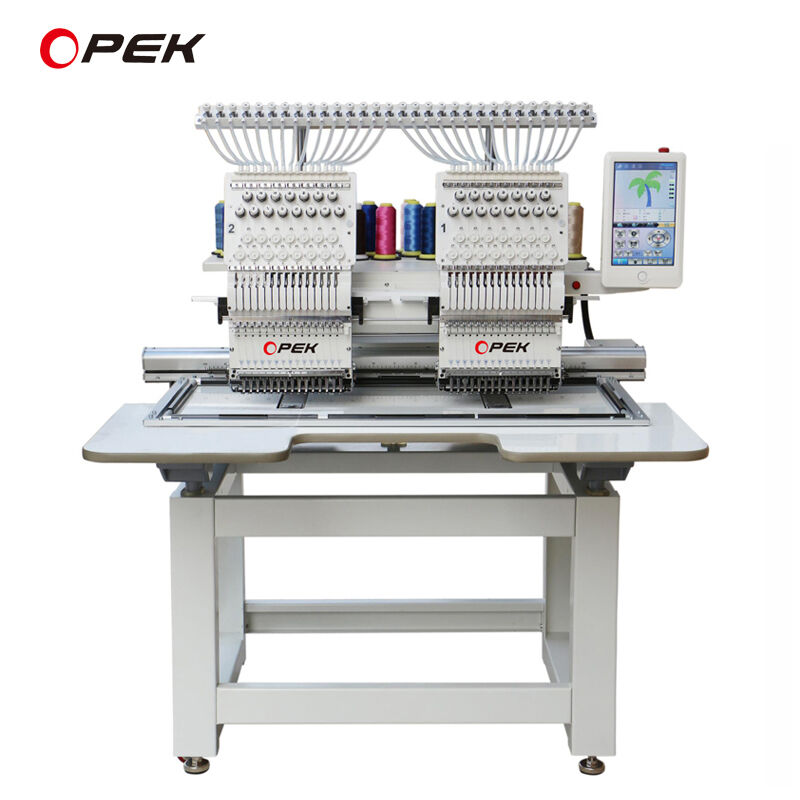 Opek Professional High Speed 1200 rpm 12 Needle Sewing Cap Embroidery ...