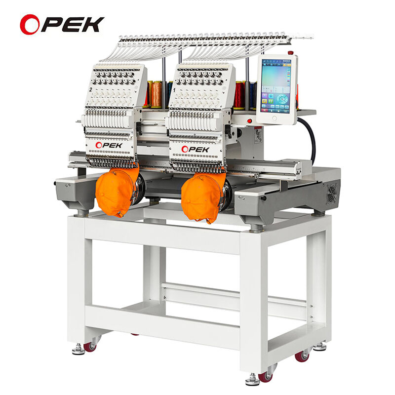 Opek Professional High Speed 1200 rpm 12 Needle Sewing Cap Embroidery ...