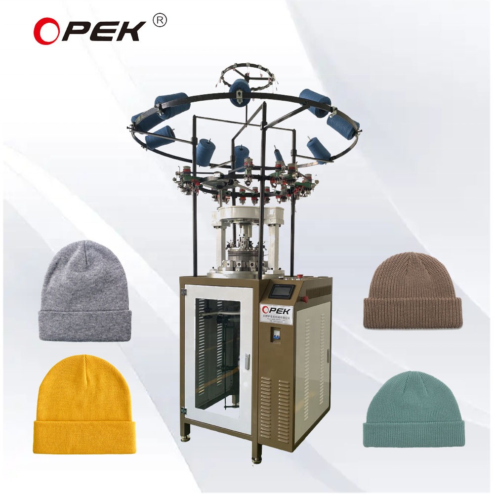 OPEK 366A High Speed Computerized Rib Knit Hats Knitting Machine ...