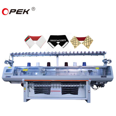 14 Gauge 16 Gauge Double Carriage Single System High Speed Automatic Flat  Collar  Knitting Machine